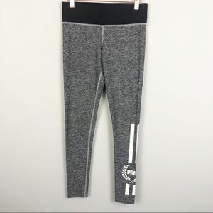 VICTORIA’S SECRET PINK | Yoga Pants Gray & Black Side Stripe Women’s Size XS